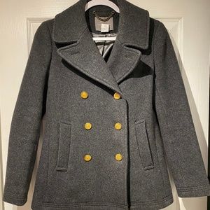 J Crew Stadium Cloth Wool Peacoat Size 0